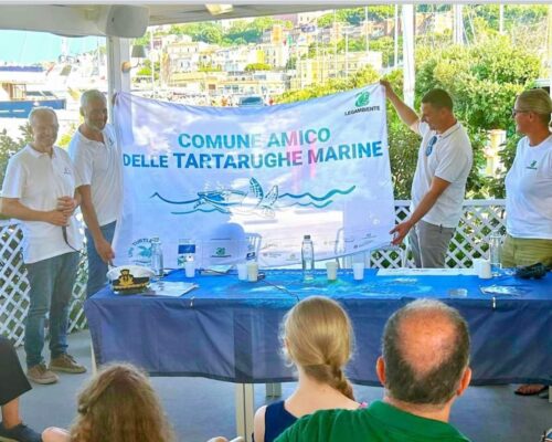 Consegnata al sindaco Leccese la bandiera di «Comune amico delle tartarughe marine»